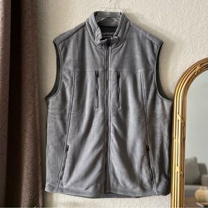 ScotteVest Men’s Fireside Fleece Vest Gray Full Zip Size XL